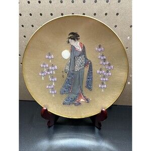 Vintage! August Lily Maiden - Golden Plates of the Noble Flower Maidens 1982